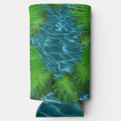 Rafraîchisseur Pour Canette Slim Cool Pool Party vibes palmier feuilles (Verso)