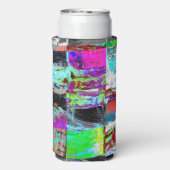 Rafraîchisseur Pour Canette Slim Cooler – Abstract Grid (Seltzer Verso)