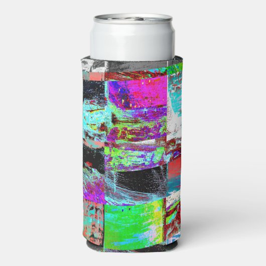 Rafraîchisseur Pour Canette Slim Cooler – Abstract Grid (Seltzer Verso)