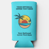 Rafraîchisseur Pour Canette Slim Coucher de soleil de plage tropical (Recto)