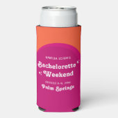 Rafraîchisseur Pour Canette Slim Coucher De Soleil Rose Et Orange Rétro La Mariée (Seltzer Verso)