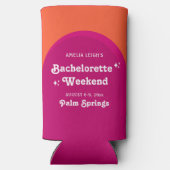 Rafraîchisseur Pour Canette Slim Coucher De Soleil Rose Et Orange Rétro La Mariée (Verso)