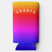 Rafraîchisseur Pour Canette Slim Couleur arc-en-ciel peut refroidir les encourageme (Verso)