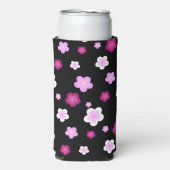 Rafraîchisseur Pour Canette Slim Couleur fleurie rose pâle Motif (Seltzer Recto)