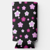 Rafraîchisseur Pour Canette Slim Couleur fleurie rose pâle Motif (Verso)