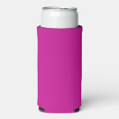 Rafraîchisseur Pour Canette Slim Couleur solide rose chaud (Seltzer Recto)