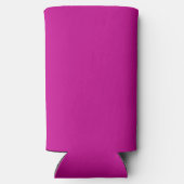 Rafraîchisseur Pour Canette Slim Couleur solide rose chaud (Verso)