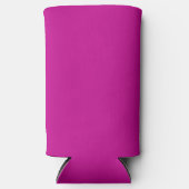 Rafraîchisseur Pour Canette Slim Couleur solide rose chaud (Recto)