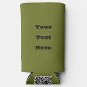 Rafraîchisseur Pour Canette Slim Couleur solide vert olive (Recto)