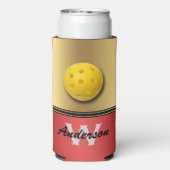 Rafraîchisseur Pour Canette Slim Couleurs rubis et rouge avec Monogram & Name Glaci (Seltzer Verso)