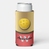 Rafraîchisseur Pour Canette Slim Couleurs rubis et rouge avec Monogram & Name Glaci (Seltzer Recto)