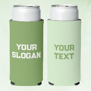 Rafraîchisseur Pour Canette Slim Couleurs Vert Personnalisées Minimalistes