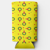 Rafraîchisseur Pour Canette Slim Courrier de Noël pois jaune (Recto)