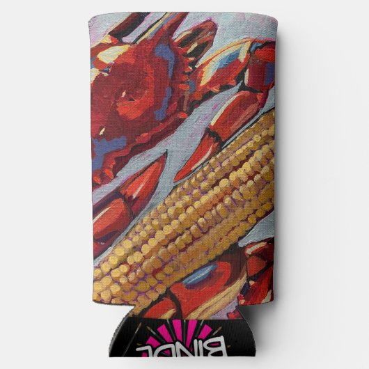 Rafraîchisseur Pour Canette Slim Crabs 'n Corn Coozie (Verso)