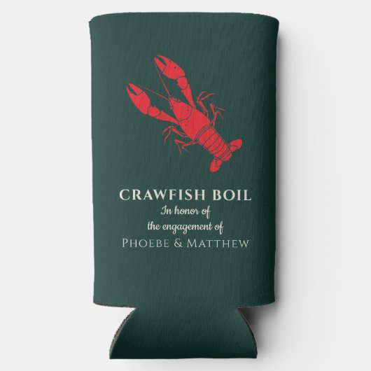 Rafraîchisseur Pour Canette Slim Crawfish Boire Summer Engagement Party (Verso)