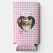 Rafraîchisseur Pour Canette Slim Create Your Own Cute Cat 2 Photo Script Christmas (Verso)