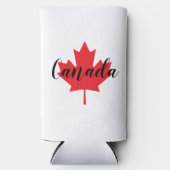 Rafraîchisseur Pour Canette Slim Créez votre propre feuille d'érable rouge du Canad (Recto)