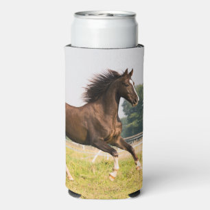 Rafraîchisseur Pour Canette Slim Créez votre propre photo de cheval de compagnie pe