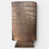 Rafraîchisseur Pour Canette Slim Crocodile alligator marron cuir-apparence exotique (Recto)