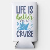 Rafraîchisseur Pour Canette Slim Croisière de nom personnalisé (Recto)