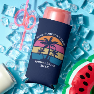 Rafraîchisseur Pour Canette Slim Cuisine Custom Spring Break Beach Party Palm Tree