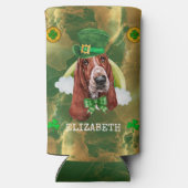 Rafraîchisseur Pour Canette Slim Custom Basset Hound Gold St. Patricks (Verso)