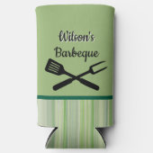 Rafraîchisseur Pour Canette Slim Custom Family BBQ (Recto)