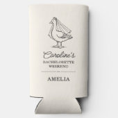 Rafraîchisseur Pour Canette Slim Custom Goose Doodle Weekend Bachelorette Favor (Verso)