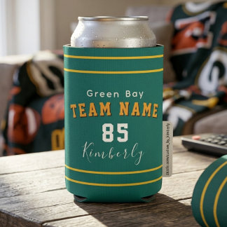 Rafraîchisseur Pour Canette Slim Custom Green Bay Football Personalized name