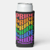 Rafraîchisseur Pour Canette Slim Custom Name Pride (Seltzer Recto)