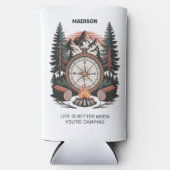 Rafraîchisseur Pour Canette Slim Custom Name & Text Camping (Recto)