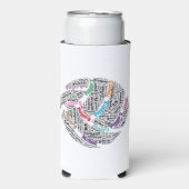 Rafraîchisseur Pour Canette Slim Customisé Netball Team Seltzer Can Cooler (Seltzer Recto)