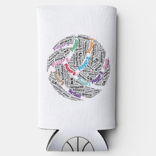 Rafraîchisseur Pour Canette Slim Customisé Netball Team Seltzer Can Cooler (Recto)