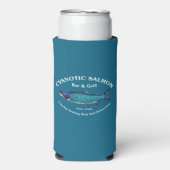 Rafraîchisseur Pour Canette Slim Cyanotic Saumon Bar & Grill Can Cooler (Seltzer Recto)