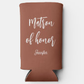 Rafraîchisseur Pour Canette Slim Demoiselle d'Honneur Terracotta Brun Mariage (Recto)