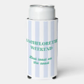Rafraîchisseur Pour Canette Slim Dernier Toast Sur La Côte (Bachelorette) Coozie (Seltzer Recto)