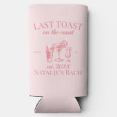 Rafraîchisseur Pour Canette Slim Dernier Toast Sur La Côte Beach Bachelorette Party (Verso)