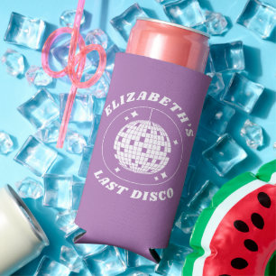 Rafraîchisseur Pour Canette Slim Dernière Disco Retro Bachelorette Disco Ball