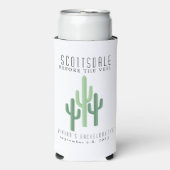 Rafraîchisseur Pour Canette Slim Desert Cactus Scottsdale Bachelorette Can Cooler (Seltzer Recto)
