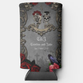 Rafraîchisseur Pour Canette Slim Design gothique avec crânes cool (Recto)