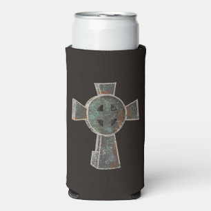 Rafraîchisseur Pour Canette Slim Dessin de croix de tête de cimetière gothique d'Ha