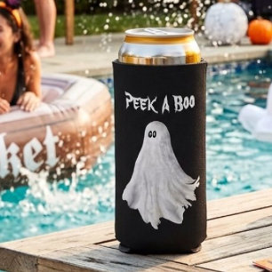 Rafraîchisseur Pour Canette Slim Dessin drôle de fantôme d'Halloween passé