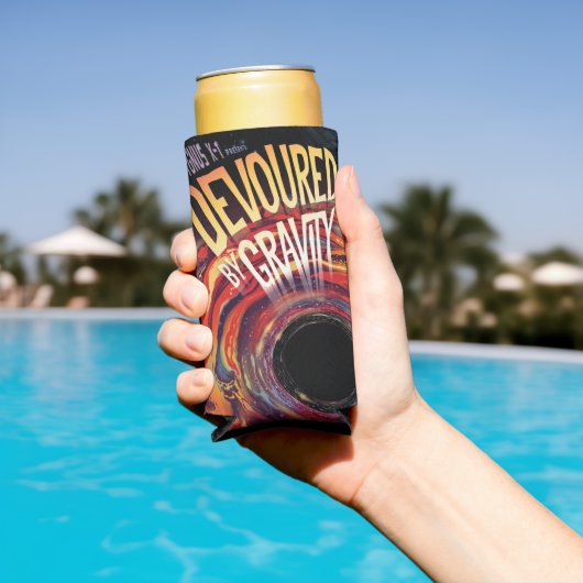 Rafraîchisseur Pour Canette Slim Dévasté Par Gravité Halloween Trou Horreur Noir (Piscine in situ)