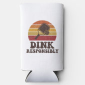 Rafraîchisseur Pour Canette Slim Dink Responsibly Funny Pickleball (Recto)
