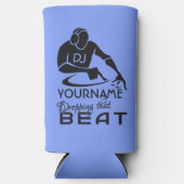 Rafraîchisseur Pour Canette Slim DJ nom et couleur personnalisés (Recto)