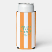 Rafraîchisseur Pour Canette Slim Dolce Far Niente Cinque Terra Orange Cabana Stripe (Seltzer Recto)