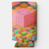 Rafraîchisseur Pour Canette Slim Douceur aux couleurs vives (Verso)