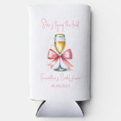 Rafraîchisseur Pour Canette Slim Douche nuptiale Coquette Pink Bow (Recto)