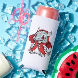 Rafraîchisseur Pour Canette Slim Dragon Albino en Rouge