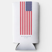 Rafraîchisseur Pour Canette Slim Drapeau américain moderne US 4 juillet Étoiles Str (Recto)